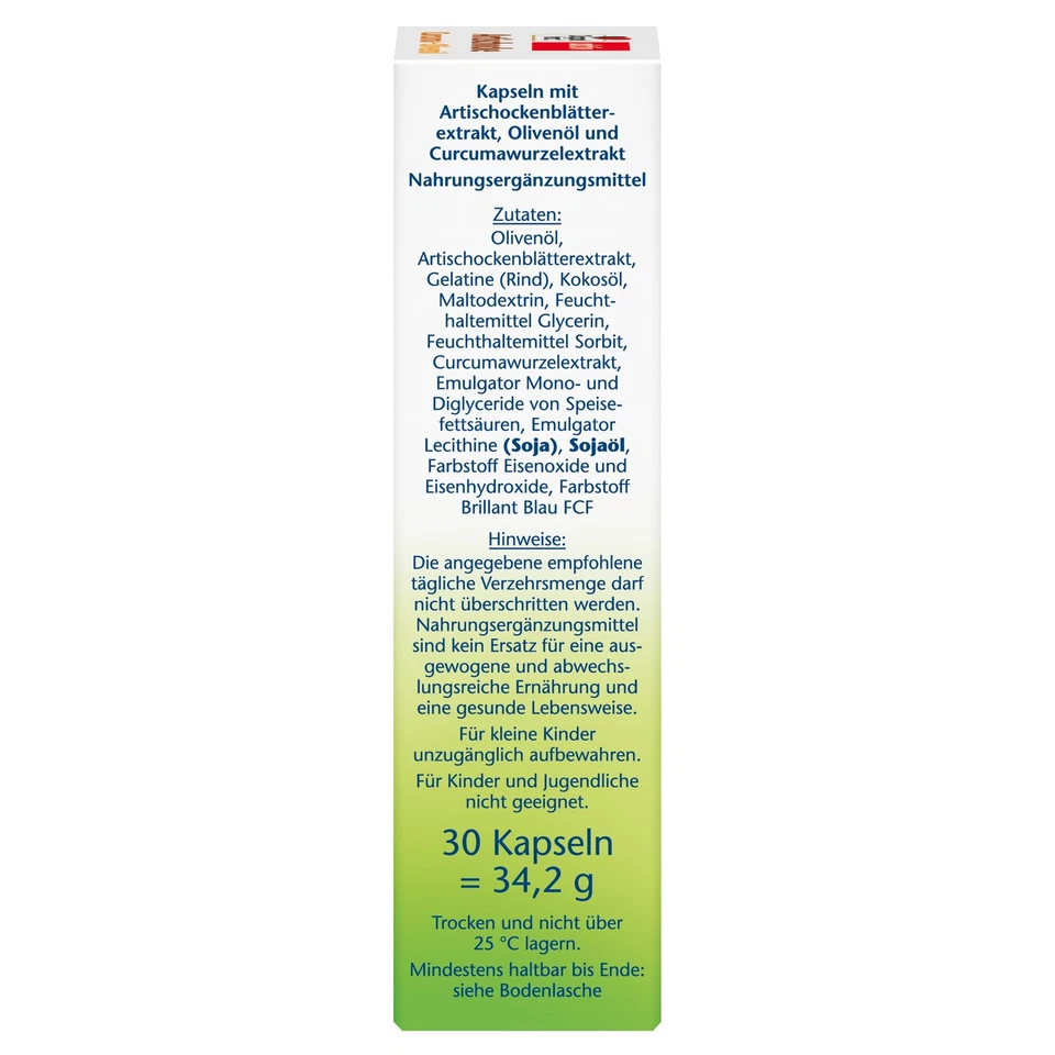 Doppelherz Artischocke + Olivenöl + Curcuma 34.2 g (1er Pack), Weiß - Bild 4 von 4