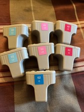 7 HEWLETT PACKARD HP 02 Compatible EMPTY PRINTER INK CARTRIDGES Refillable Empty