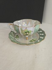 Vtg Green & White Lily Of Valley Iridescent, ...
