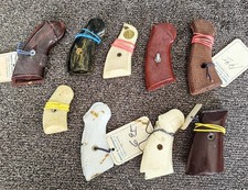 Vintage Lot 9 Nos Small Aftermarket Revolver Grips Colt Sw Ruger Rossi Rg