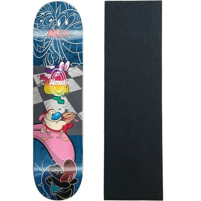 Almost Skateboard Deck Max Ren and Stimpy Mixed Up 8.25'' x 31.9'' with Grip