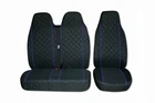 Designed to fit Ford Transit MK6 MK7 Seat Covers 2+1 BLUE PIPING