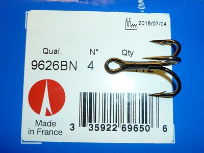 50 Pack - VMC #4 O'Shaugnessy 4X-Strong Treble Hook - 9626 - Foto 8