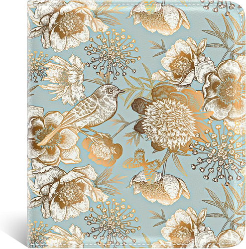 Women's Small RFID Blocking Credit Card Wallet, Blooming Flowers, Leather, Sl... - Bild 1 von 11