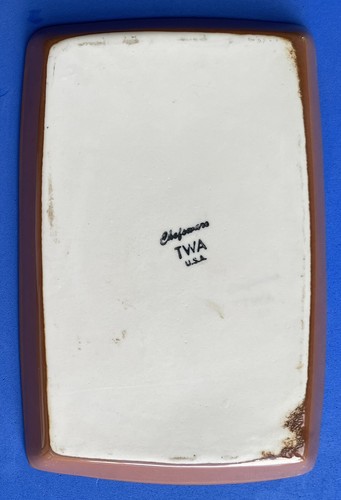 Bandeja de cena/plato rectangular TWA Airlines - blanco/marrón de Chefsware - Imagen 2 de 3