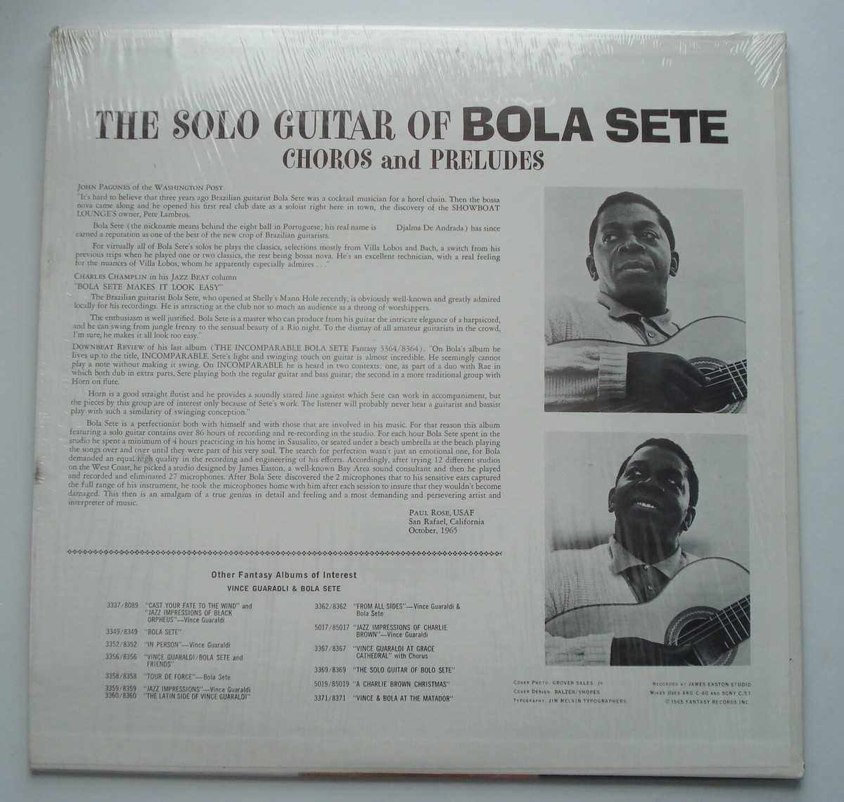 ボラ・セチ Bola Sete LPレコード 見本盤 2025年最新】Yahoo!オークション -bola seteの中古品・新品・未