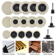 1"2"3" Wool Felt Polishing Wheel Disc Die Grinder Sanding Pads R Type Roll Lock