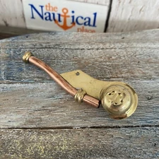 Brass & Copper Boatswain Whistle, Bosun Call Pipe For Navy, Nautical Maritime