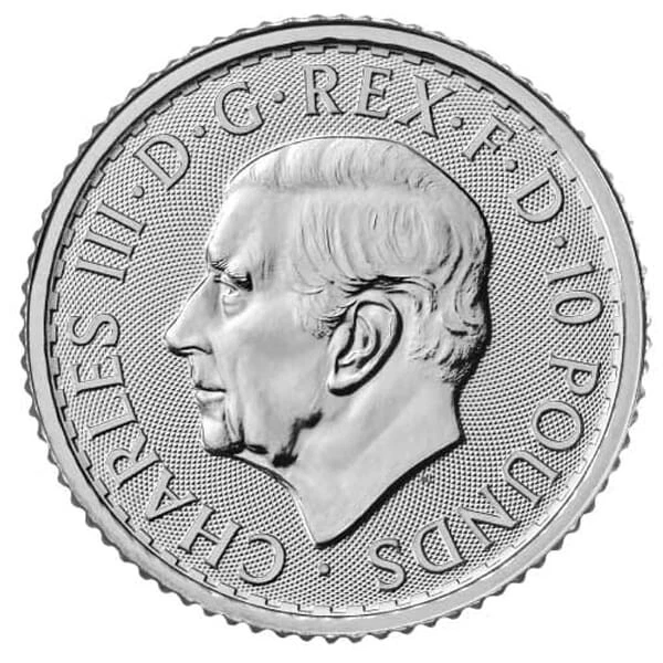 Moneda de platino Royal Mint Britannia 1/10 oz - año aleatorio Foto 3 de 4