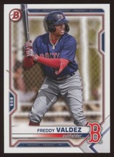 2021 Bowman Draft #BD-96 Freddy Valdez  Boston Red Sox