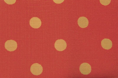 COUPON VISCOSE IMPRIMEE ROUGE à POIS BLANC VINTAGE 1,30 m X 90 cm - Photo 1/2