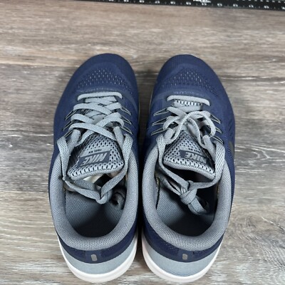 Nike Free RN Running Shoes Gray Navy Youth 6.5 Athletic Basic Classic Gorpcore Nike Free Rn Shoes GS Big Kids Size 6 Navy blue White Lace  main image 3