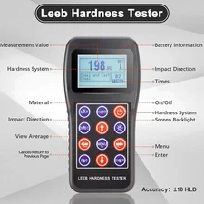 Portable Hardness Tester Kit with Test Block Pen Type Richter Hardness Tester US