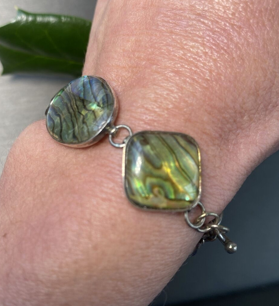 Sterling Silver Natural Abalone Shell Mermaid-cor… - image 12