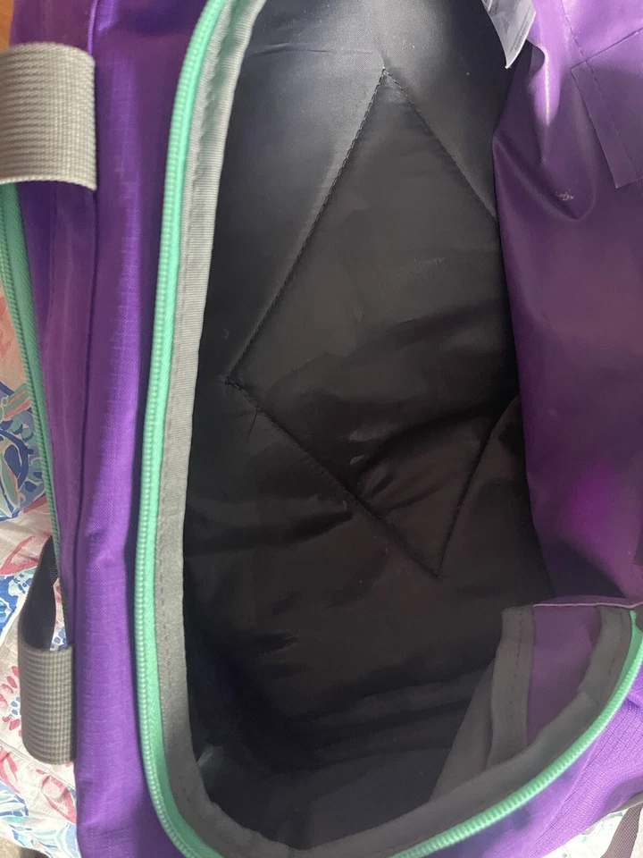 Bolsa de Lona Deportiva Fila Sprinter 19", Púrpura/Verde azulado Viaje con Correa Foto 3 de 4