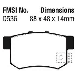 Pastillas de freno traseras EBC DP4781/2R Yellowstuff para Honda CR-V 2002-2004 Foto 4 de 4