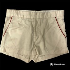 Vtg 70 80's Paul Sullivan Sportswear GABARDINE Red Trim Ringer TENNIS Shorts 32