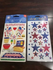 Scrapbook Stickers Lot Of 2 Summer And 4th Of July