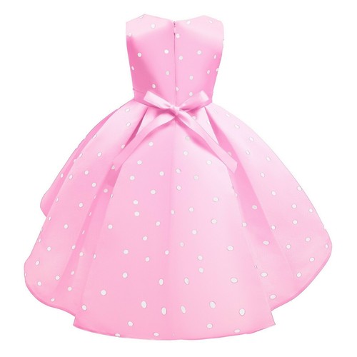 Girls Party Polka Dot Princess Dress Wedding Flower Girl Kids Dresses Xmas Gifts - Picture 14 of 24