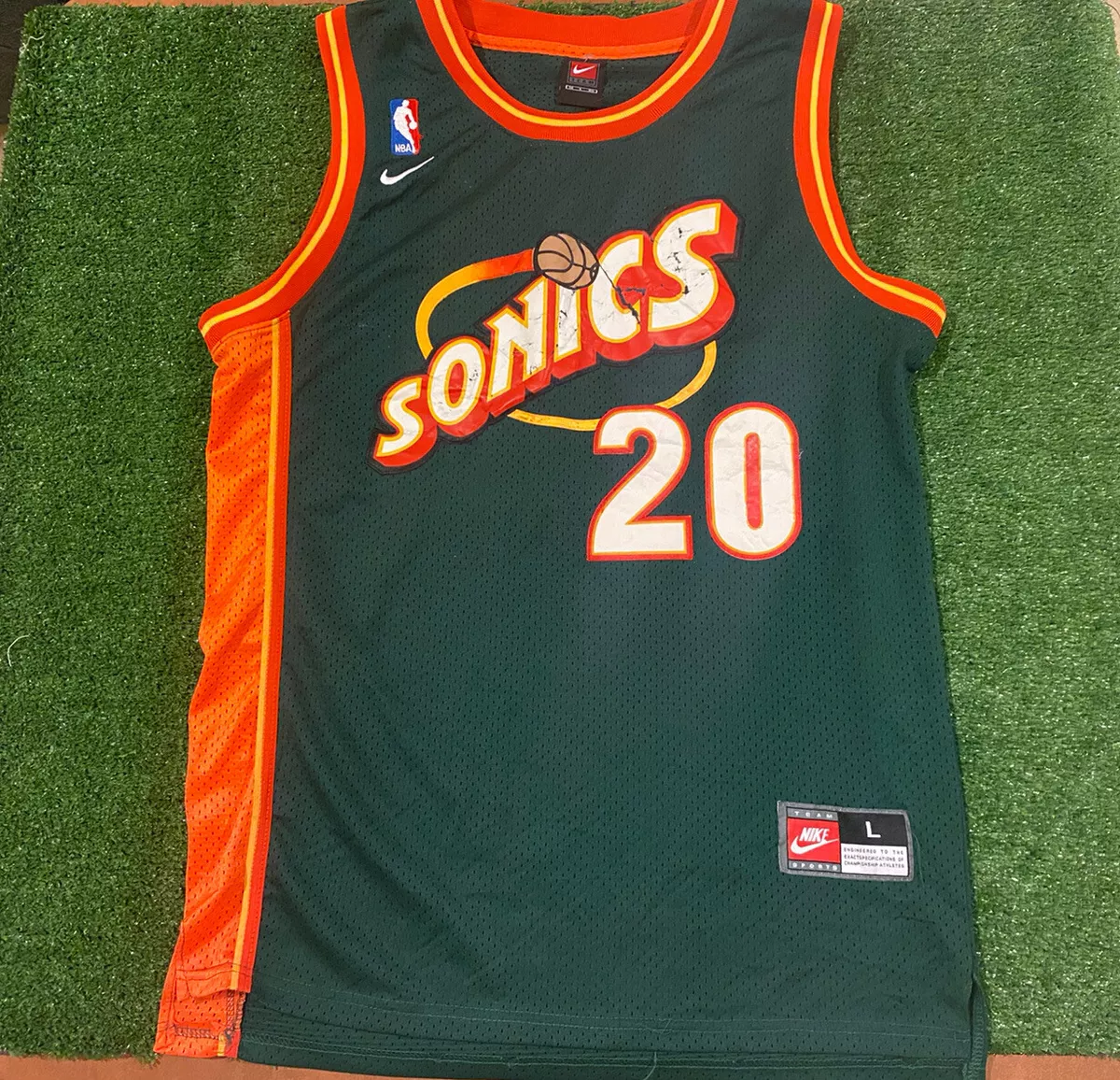 Vintage Gary Payton Sonics Home Jersey