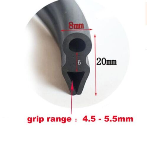 1 Meter U Channel Rubber Seal Strip Edge Trim Car Door Edge Guard Door Gasket - Picture 19 of 20