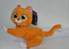 Disney Store Pixar Sox Plush 14" Buzz Lightyear Robot Kitty Cat Orange Jointed