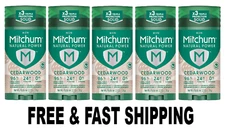 Mitchum Men’s Natural Power Deodorant Solid, Cedarwood, 2.7 oz PACK OF 5