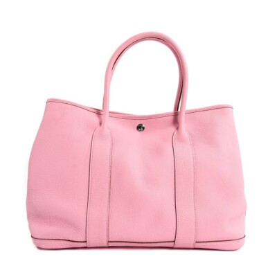 HERMES Garden Party 36 PM Tote Bag Vache Country Rose