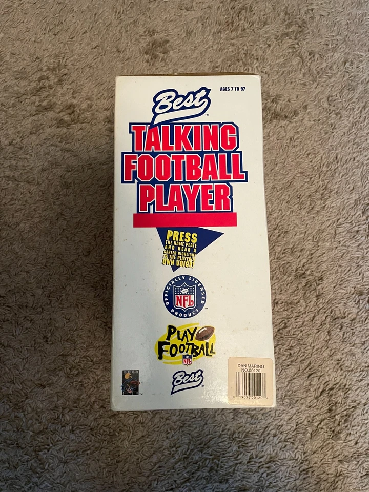 1996 年最佳会说话的足球运动员丹·马里诺全新带盒迈阿密海豚队名人堂 — 第 4/4 张图片