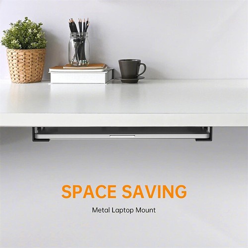 Under Desk Laptops Mount Metal Under Desk Shelf Holder For Laptops Mini Macb _yi - Afbeelding 12 van 14