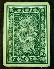 Victorian Graphic Sea Shells Green-Antique Vintage Wide Poker Swap Playing Card