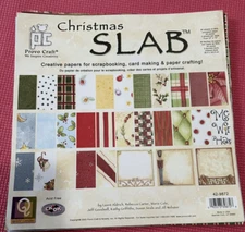 12 x 12 CHRISTMAS SLAB scrapbooking paper Provo Crafts 70 SHEETS CARD MAKING
