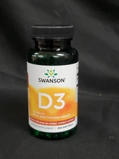 Swanson SW1371 Vitamin D3 Highest Potency - 250 Softgels Exp. 07/2027 NEW