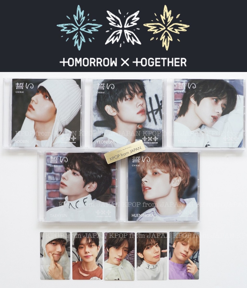 TXT JAPAN CHIKAI 5 SOLO CD + 5 Photocard set SOOBIN YEONJUN