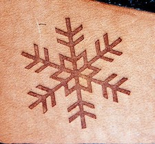 SNOWFLAKE 013 Leather Tooling Embossing / Clicker Stamp, Delrin / Acetal, NEW