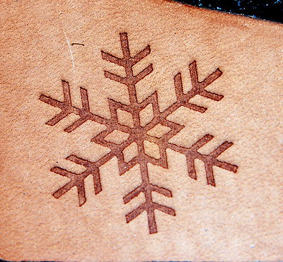 SNOWFLAKE #013 Leather Tooling Embossing / Clicker Stamp, Delrin / Acetal, NEW