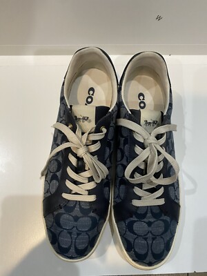 Coach Men\'s Midnight Navy Clip Signature Low-Top Sneakers Coach Men main image 2
