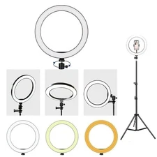10" LED Light Ring w/Stand Mount Kit & Selfie Stick For Live Broadcast Streaming
