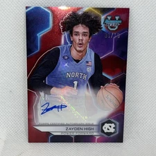 2023-24 Bowman U Best of Red Geometric Refractor /10 Zayden High #B23-ZH Auto