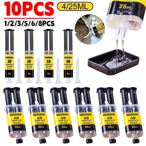 Epoxy Resin AB Super Glue 2 Min Fast Cure Strong Adhesive for Metal Plastic Wood