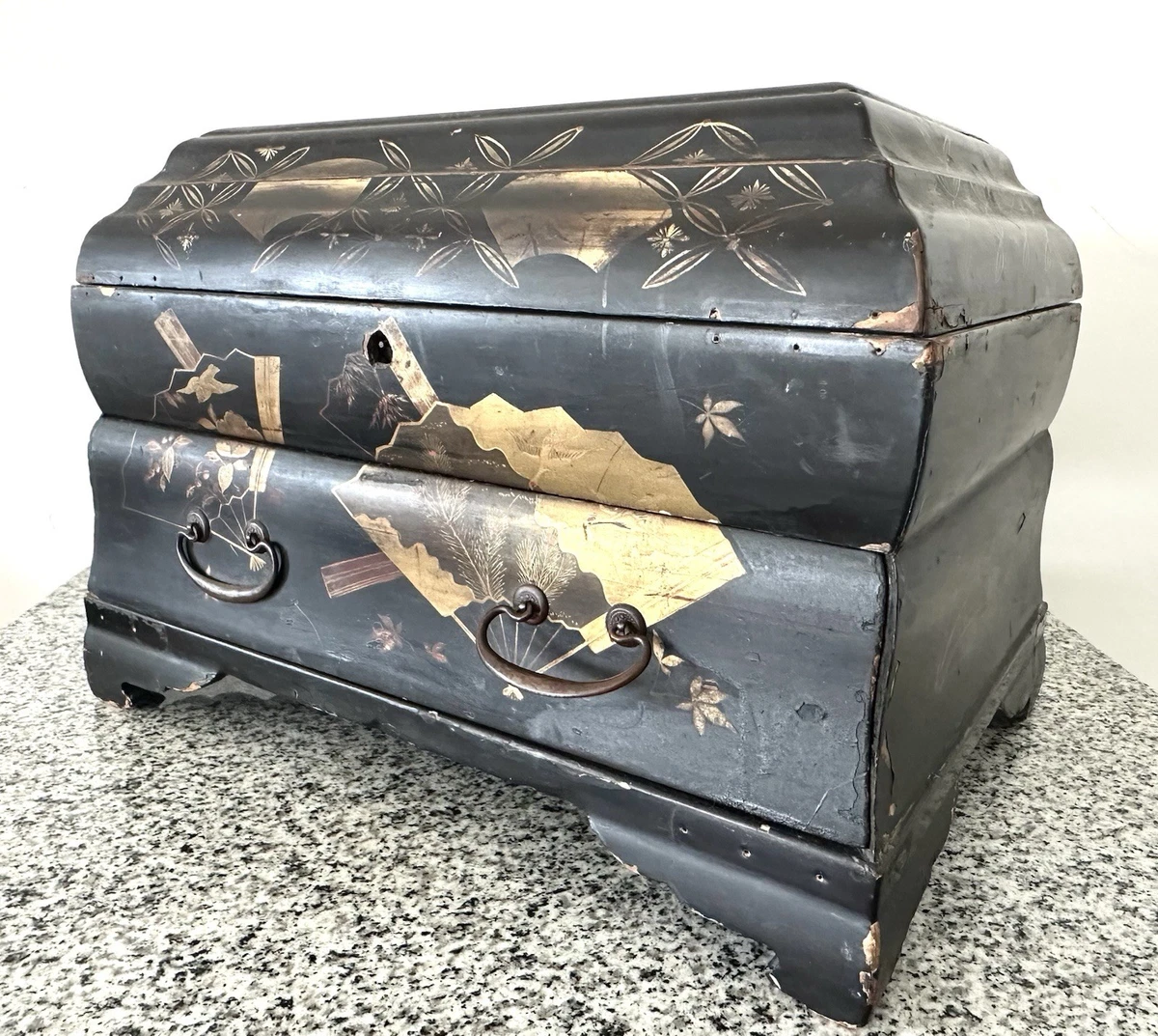 木制古董原始1850-1899 年日本盒| eBay