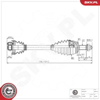 Esen SKV Antriebswelle Gelenkwelle Vorne Links FüR Fiat Bravo II 198 198_