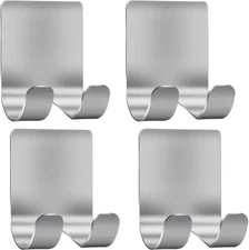 4 Pack Stainless Steel Adhesive Razor Holder Shaver Hanger for Shower Bathroom