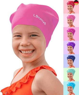 Limmys Swimming Cap for Kids - Made of 100% Silicone - For Long Hair - Soft,