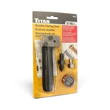 TITAN Double Flaring Tool, 45-Deg SAE, 3/16" Steel/Nickel Tube 51535 Brake Line
