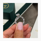 Pear Diamond Ring Band Set IGI Certified F VS1 4.3 Ct Lab created 18k White Gold — photo 8