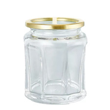 Hearth  Hand with Magnolia Sculpted Glass Toothbrush Holder Clear/Brass