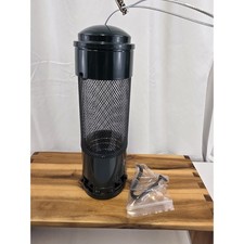 LCSEVEN Squirrel Proof Outdoor Tube Bird Feeder Green Hanging Metal 12.6" New