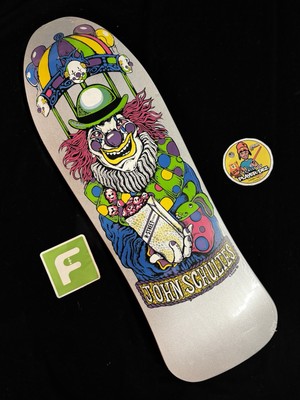 RARE John Schultes A Series Clown H Street Skateboard Deck Limited