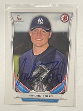 New York Yankees JORDAN FOLEY Signed Bowman Card